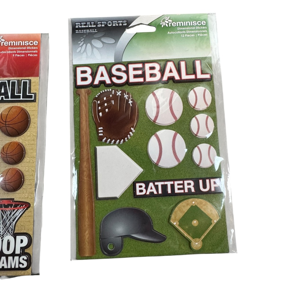 MAMBI Sports Stickers Bundle NWT Baseball Basketball Scrapbook Various‎ Brands - Picture 7 of 7